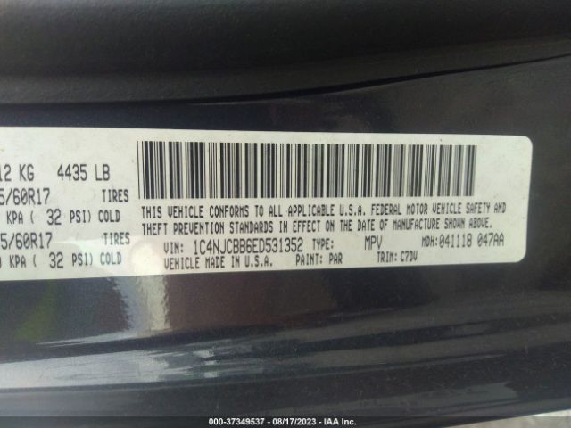 1C4NJCBB6ED531352 Jeep Compass Sport