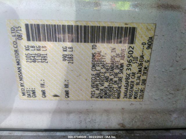 1N4AA6AP8GC396502 Nissan Maxima 3.5 Sr