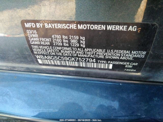 WBA8G5C59GK752794 BMW 3 Series 328i Xdrive