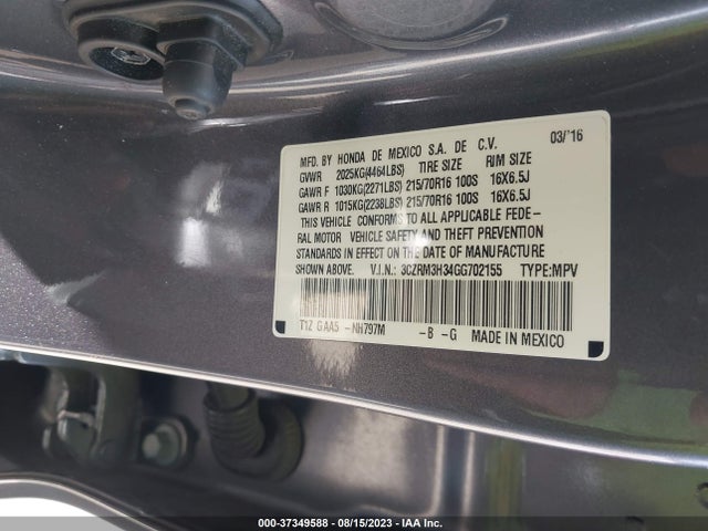 Honda CR-V LX 2016 3CZRM3H34GG702155 Image 15