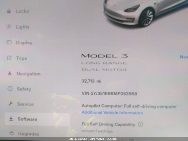 5YJ3E1EB6MF053968 Tesla Model 3 Long Range
