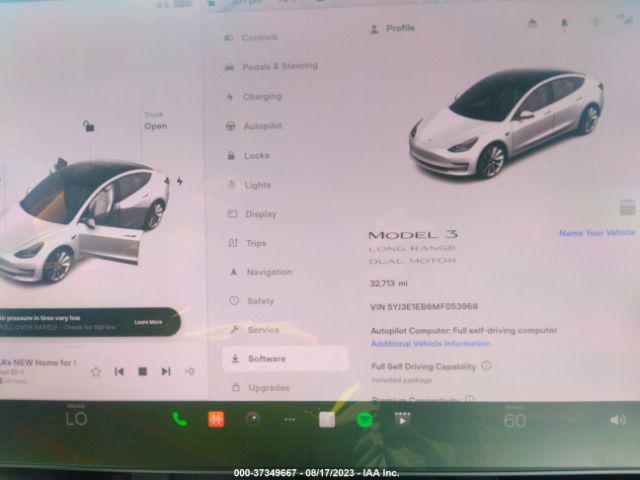 5YJ3E1EB6MF053968 Tesla Model 3 Long Range
