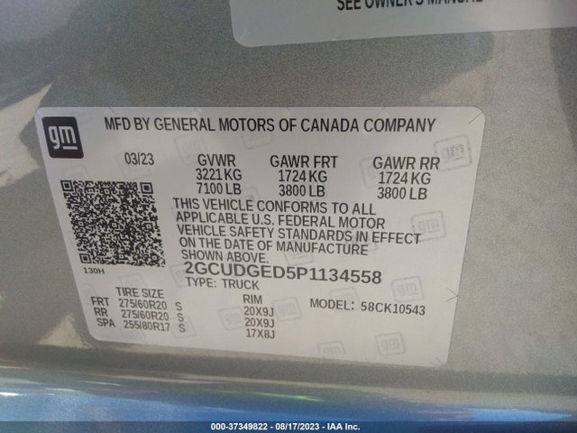 Chevrolet Silverado 1500 Ltz 2023 2GCUDGED5P1134558 Image 9