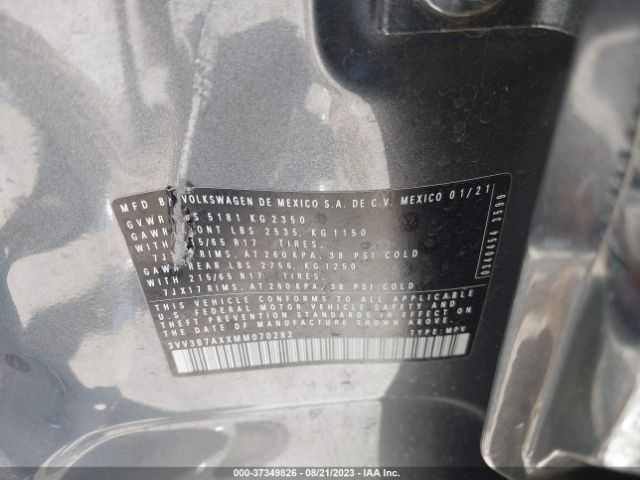 2021 VOLKSWAGEN TIGUAN 3VV3B7AXXMM070282 Photo 8