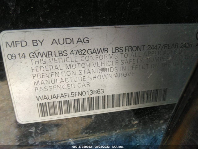 WAUAFAFL5FN013863 Audi A4 PREMIUM