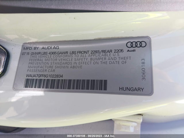WAUA7GFF6G1022834 Audi A3 1.8t Premium