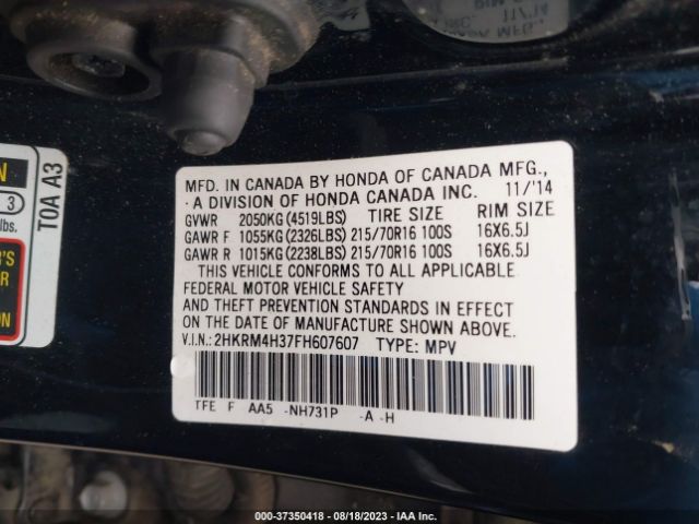 2HKRM4H37FH607607 Honda CR-V LX