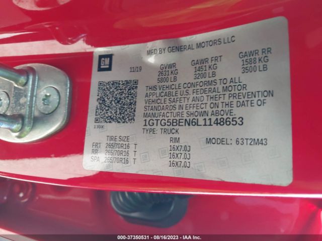 1GTG5BEN6L1148653 GMC Canyon 2wd