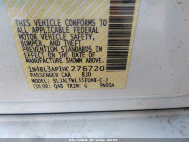 1N4BL3AP1HC276720 Nissan Altima 3.5 Sl