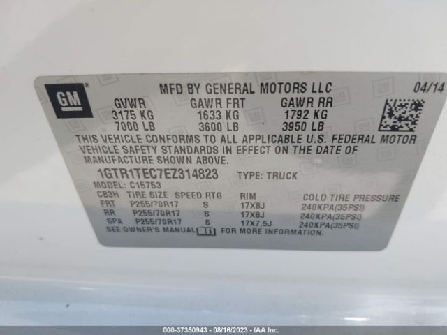 1GTR1TEC7EZ314823 GMC SIERRA 1500
