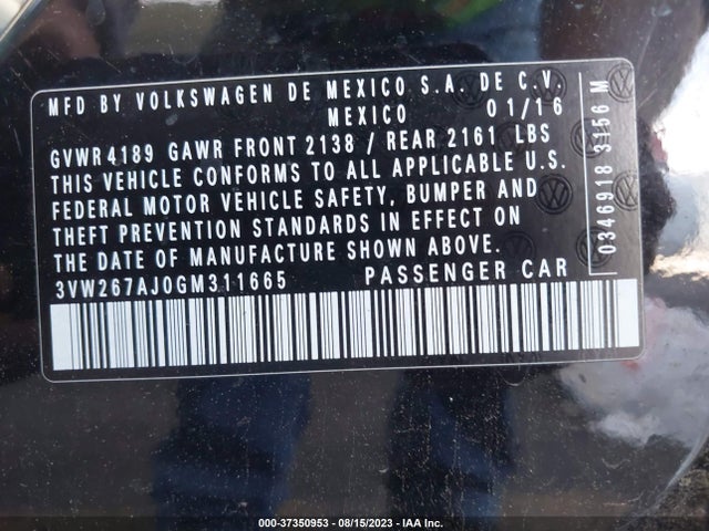 3VW267AJ0GM311665 Volkswagen Jetta Sedan 1.4t S W/technology