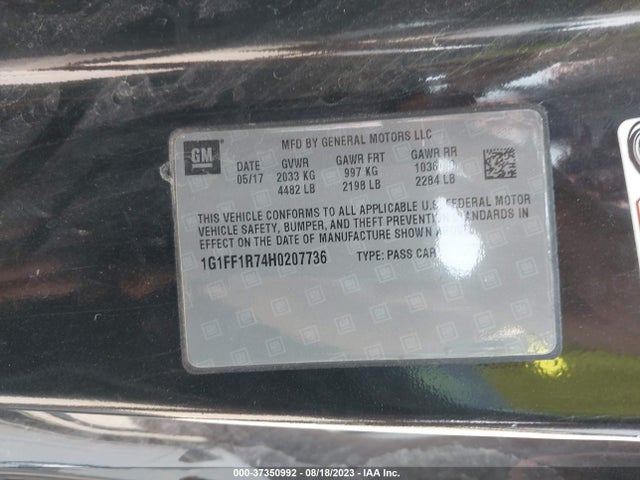Chevrolet Camaro 1ss 2017 1G1FF1R74H0207736 Image 9