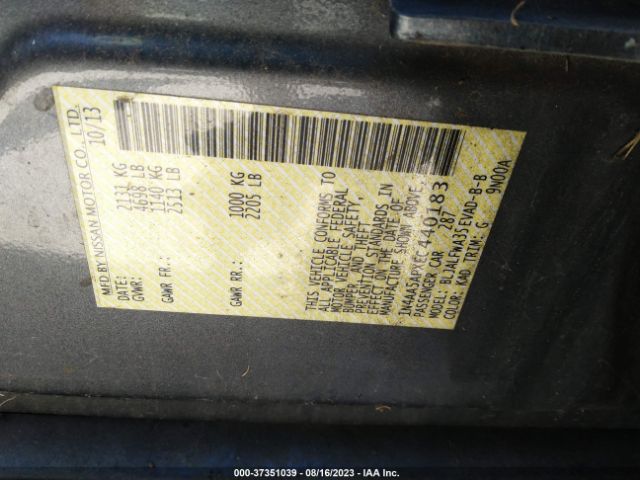 1N4AA5APXEC440183 Nissan Maxima 3.5 Sv