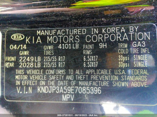 KNDJP3A59E7085396 KIA SOUL +