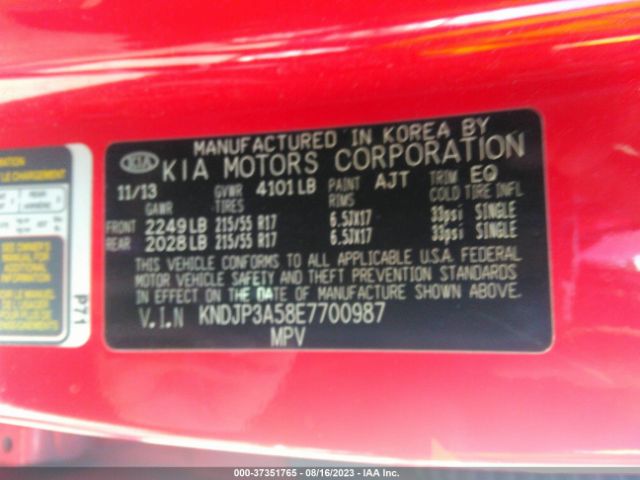 KNDJP3A58E7700987 KIA SOUL +