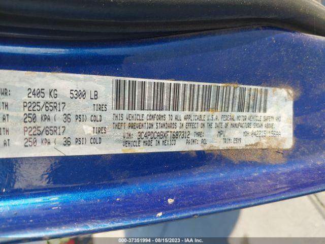 3C4PDCABXFT687312 Dodge Journey American Value Pkg