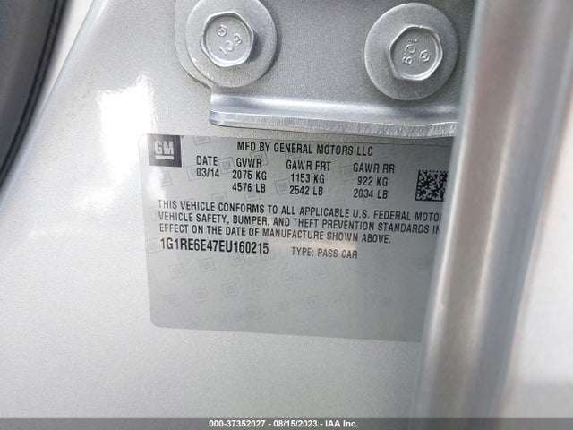 Chevrolet Volt 2014 1G1RE6E47EU160215 Image 10