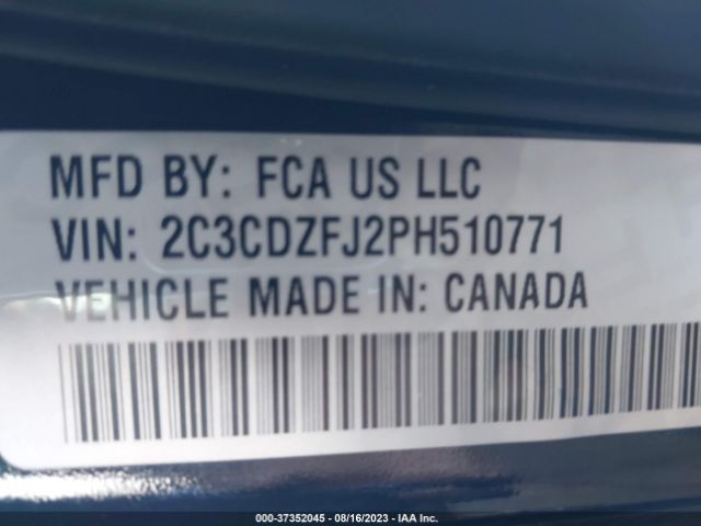 2C3CDZFJ2PH510771 Dodge Challenger R/t Scat Pack