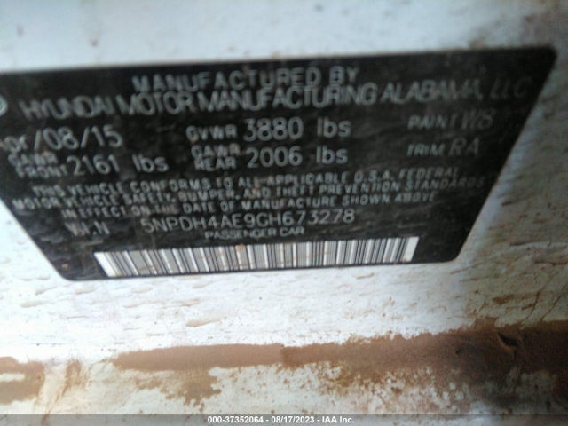 Hyundai ELANTRA SE 2016 5NPDH4AE9GH673278 Image 13