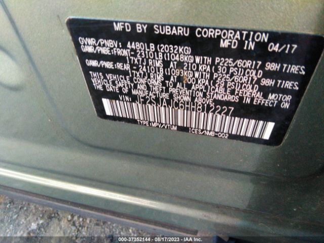 JF2SJAJC6HH812227 Subaru Forester Limited