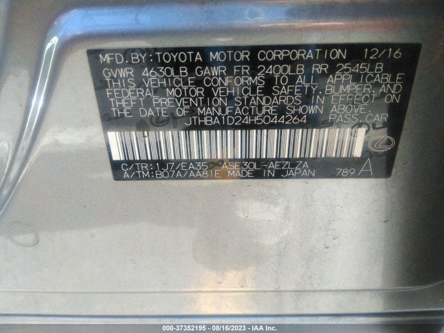 JTHBA1D24H5044264 Lexus Is Is Turbo