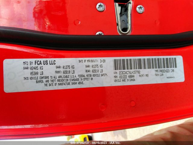 2C3CDXCTXLH157782 Dodge CHARGER R/T