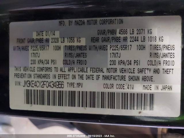 Mazda Cx-5 Touring 2015 JM3KE4CY2F0434956 Image 15