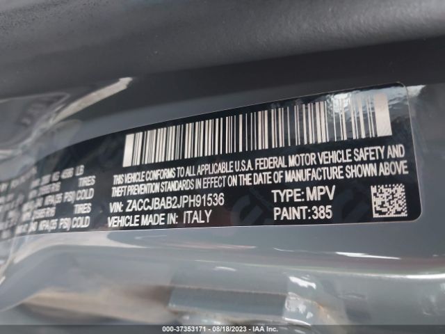 ZACCJBAB2JPH91536 Jeep Renegade Sport