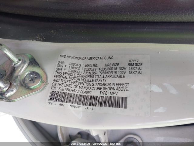 5J8TB4H57JL004692 Acura Rdx W
