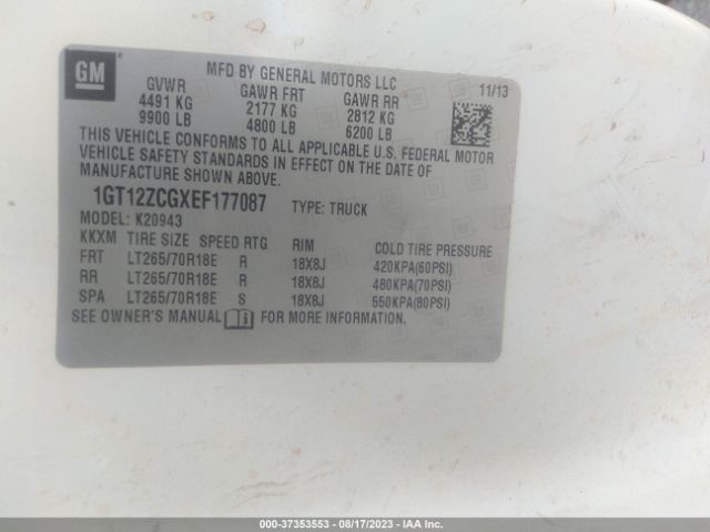 1GT12ZCGXEF177087 GMC Sierra 2500hd Work Truck