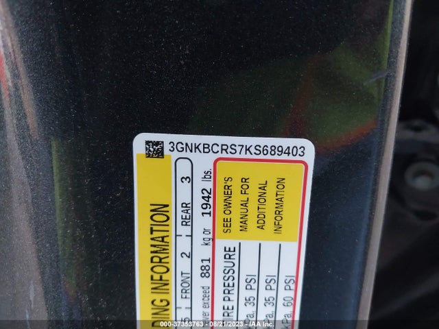 Chevrolet BLAZER 2019 3GNKBCRS7KS689403 Image 9