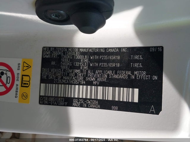 2T2BZMCA1HC057184 Lexus Rx Rx 350