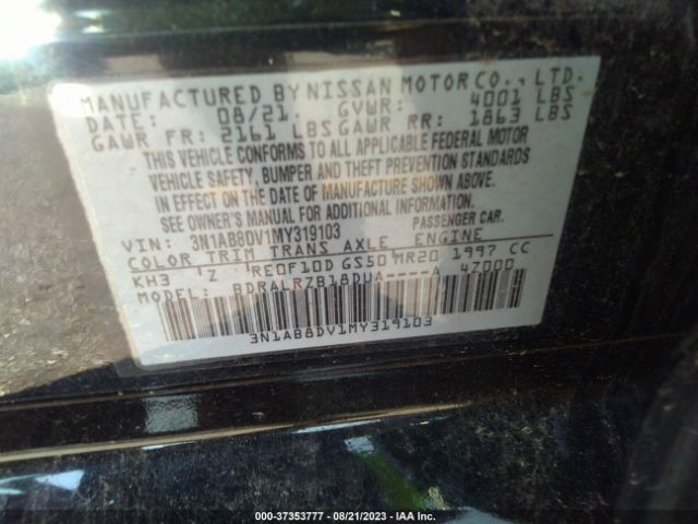 3N1AB8DV1MY319103 Nissan SENTRA SR