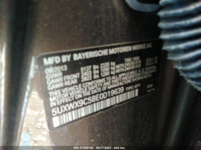 5UXWX9C58E0D19639 BMW X3 Xdrive28i