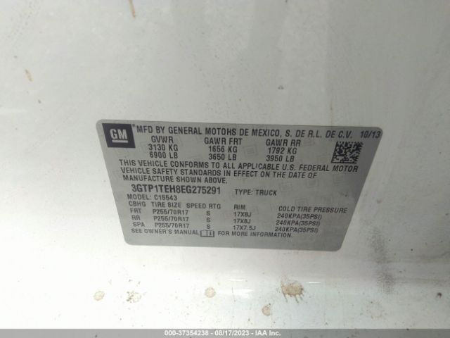 3GTP1TEH8EG275291 GMC SIERRA 1500