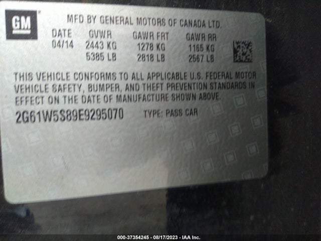 2G61W5S89E9295070 Cadillac Xts Platinum