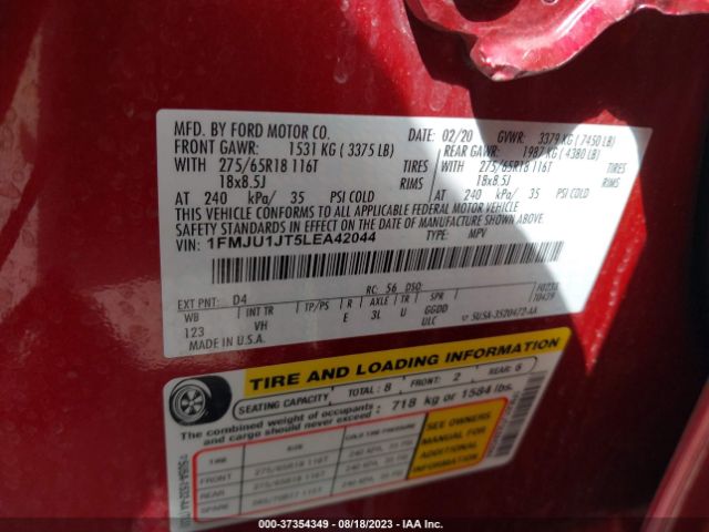 1FMJU1JT5LEA42044 Ford Expedition Xlt