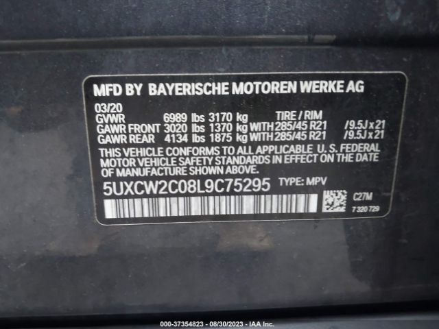 5UXCW2C08L9C75295 BMW X7 Xdrive40i