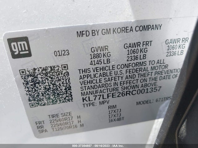 Chevrolet TRAX LS 2024 KL77LFE26RC001357 Image 9