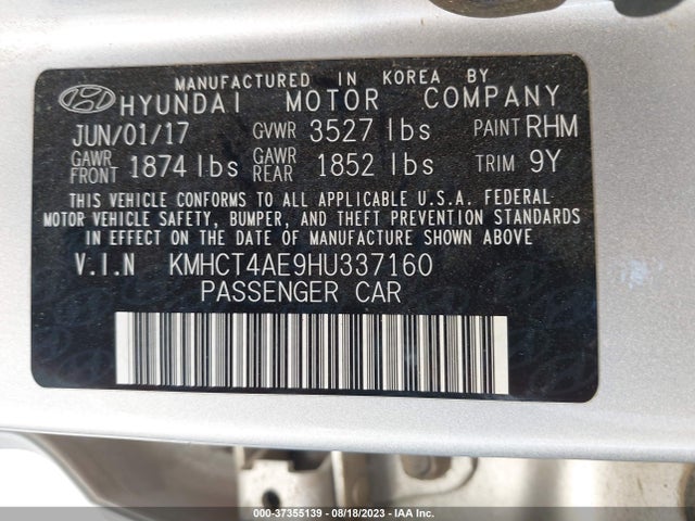 Hyundai Accent Value Edition 2017 KMHCT4AE9HU337160 Image 9