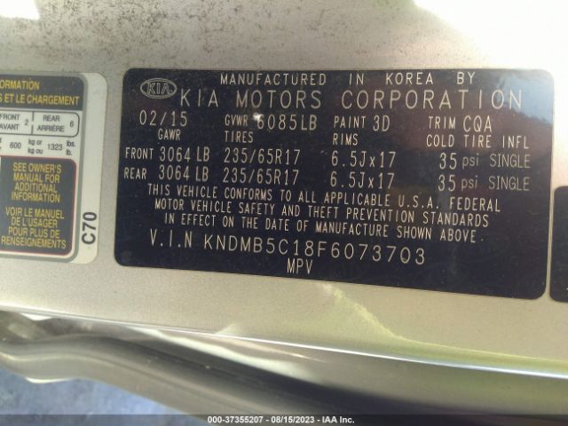 KNDMB5C18F6073703 KIA SEDONA LX
