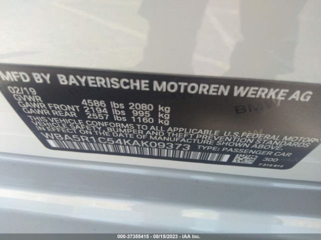 WBA5R1C54KAK09373 BMW 3 Series 330i