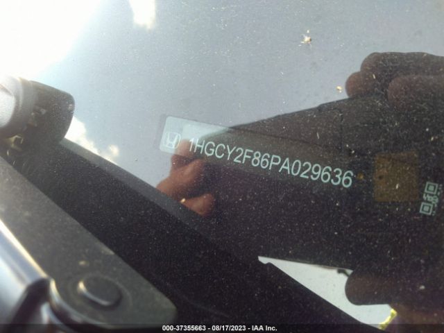 1HGCY2F86PA029636 Honda Accord Hybrid Touring