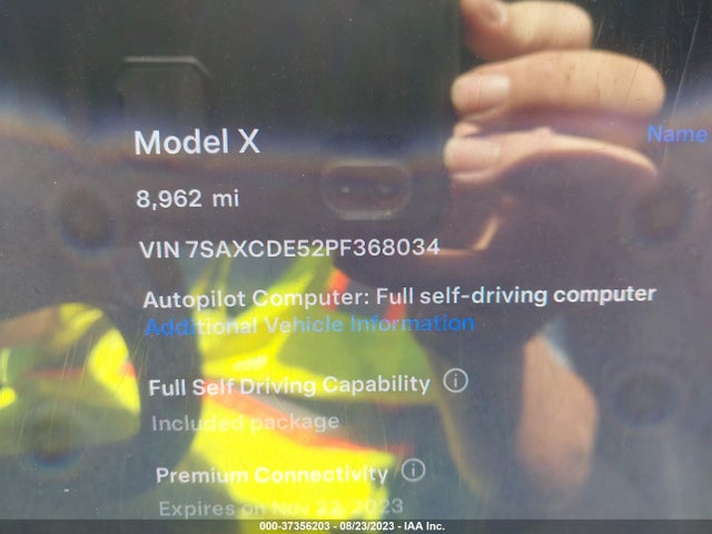 2023 Tesla Model X, VIN: 7SAXCDE52PF368034