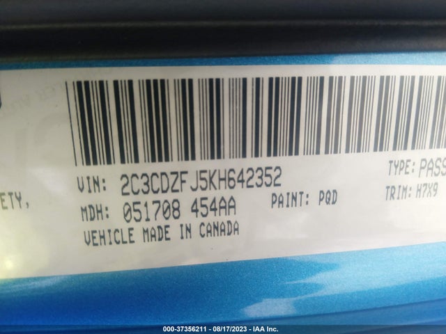 Dodge Challenger R/t Scat Pack 2019 2C3CDZFJ5KH642352 Image 16