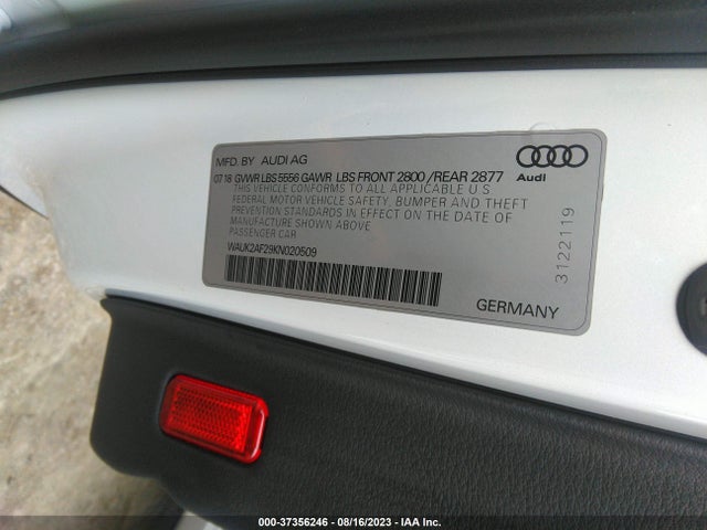 WAUK2AF29KN020509 Audi A6 PREMIUM
