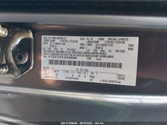 1FTEX1CP5JKD29086 Ford F-150 Xl/xlt/lariat