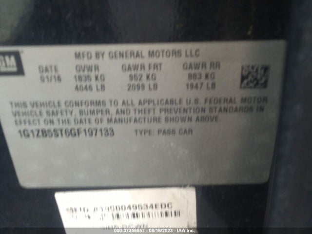Chevrolet MALIBU LS 2016 1G1ZB5ST6GF197133 Image 9