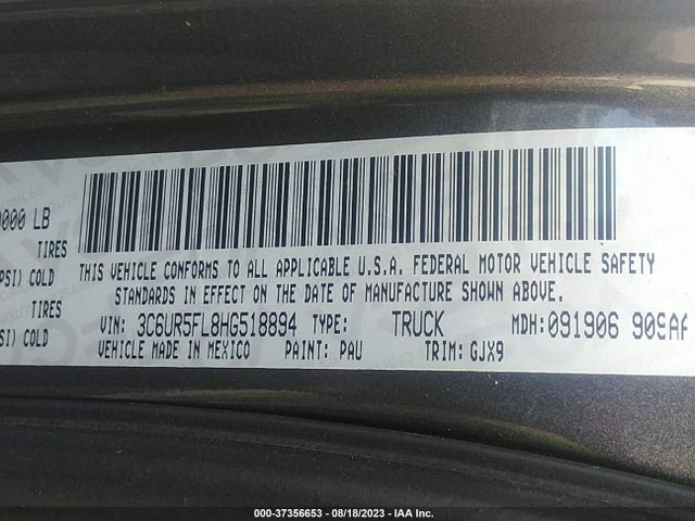 3C6UR5FL8HG518894 RAM 2500 Laramie