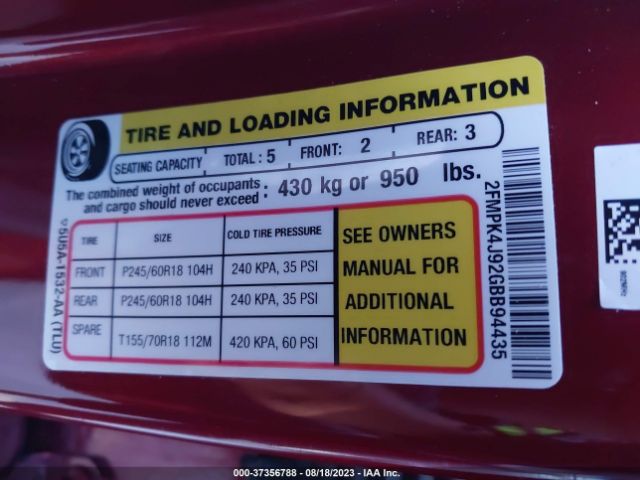 2FMPK4J92GBB94435 Ford EDGE SEL